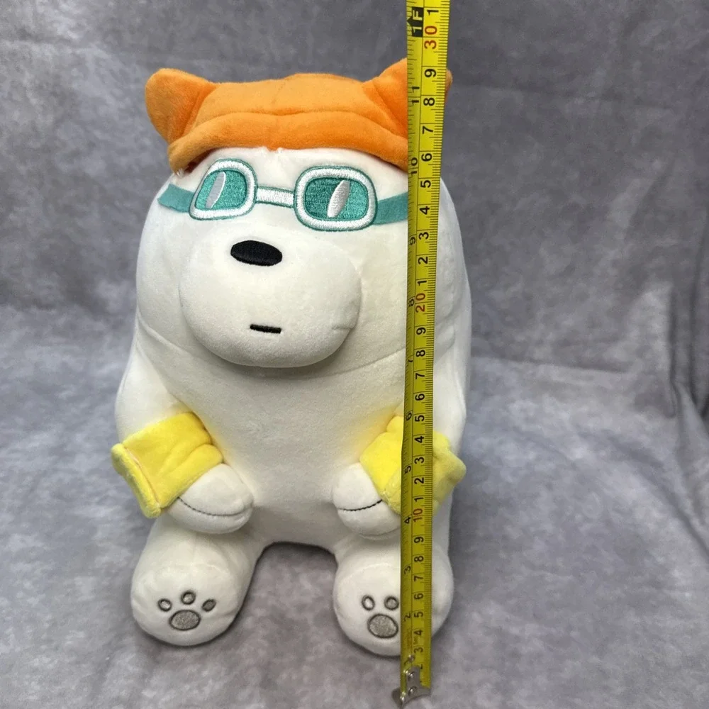 Miniso We Bare Bear Ice Bear Summer Vacation Series Polar Bear Plush NWT 12